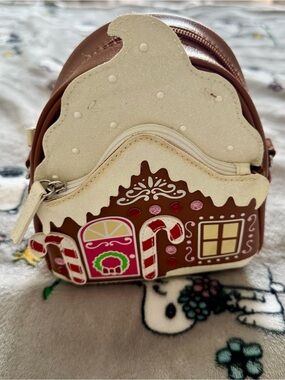 Bath & Body Works Holiday Gingerbread House Crossbody Bag - Brown & Cream